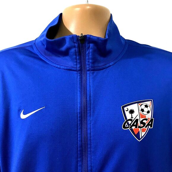 Nike Dri-Fit Soccer Track Jacket Zip Blue CASA Clemson Athletic S Men L Women - Picture 3 of 12